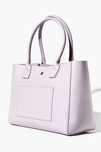 LAVENDER Faux Leather Tote Bag, image 1