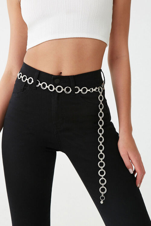 Etched O Ring Chain Waist Belt