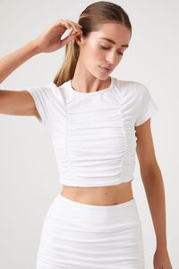 Active Ruched Cropped Tee, image 1