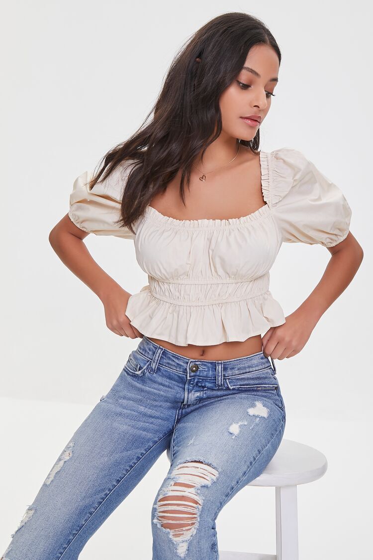 white ruffle shirt forever 21