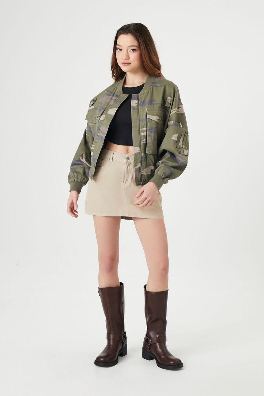Fashion-forward Camo Print Jacket by Forever 21