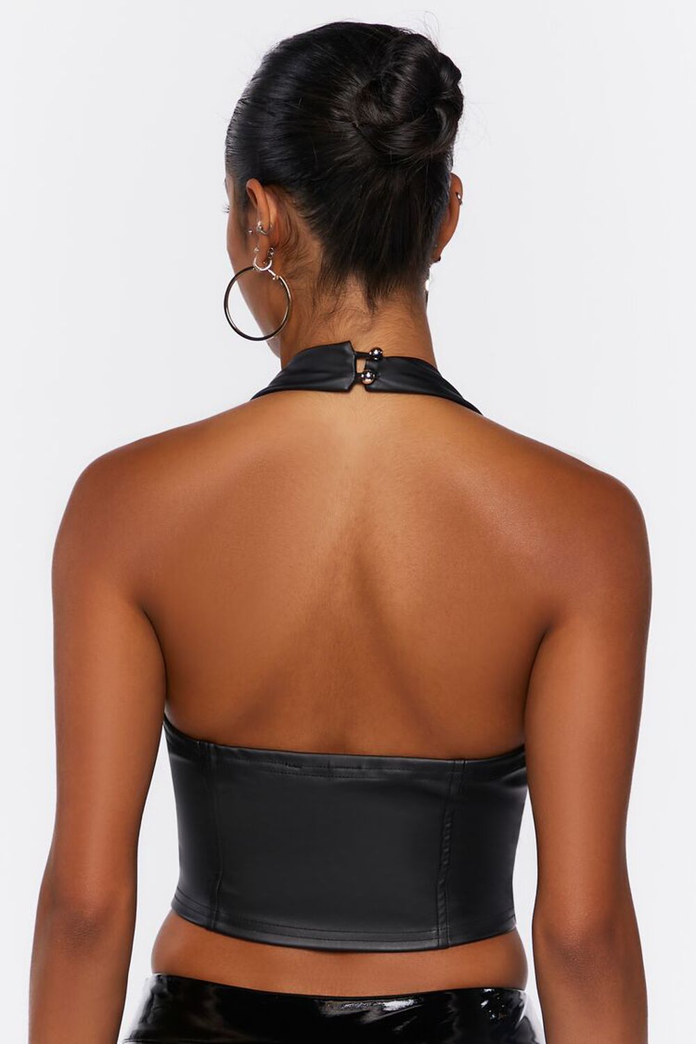 Forever 21 Faux Leather Halter Crop Top, $14, Forever 21
