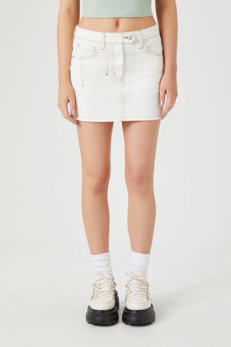 plus size denim mini skirt | Women Clothing - Lurap.com