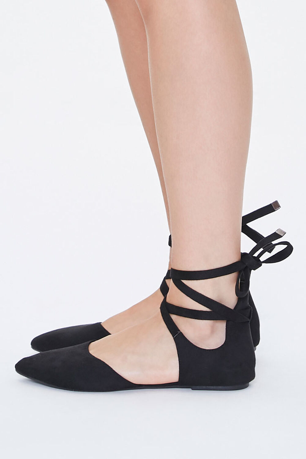 Pointed Lace-Up Flats