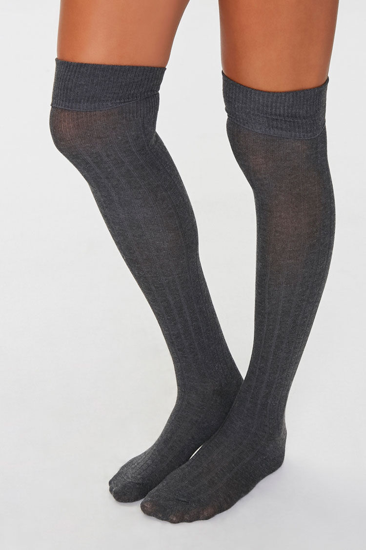 ribbed over the knee socks