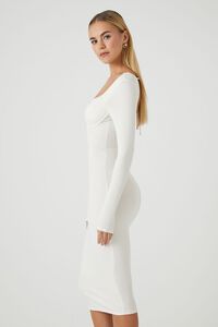 VANILLA Ribbed Open-Back Bodycon Midi Dress, image 3