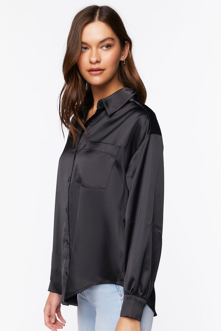 Oversized Satin Shirt