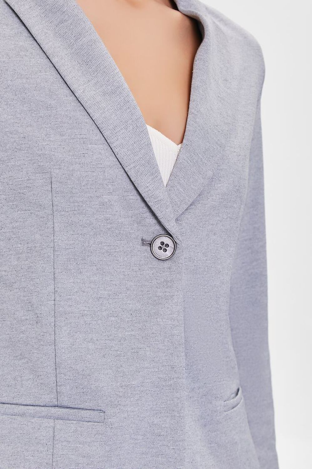 HEATHER GREY Notched Single-Breasted Blazer, image 5