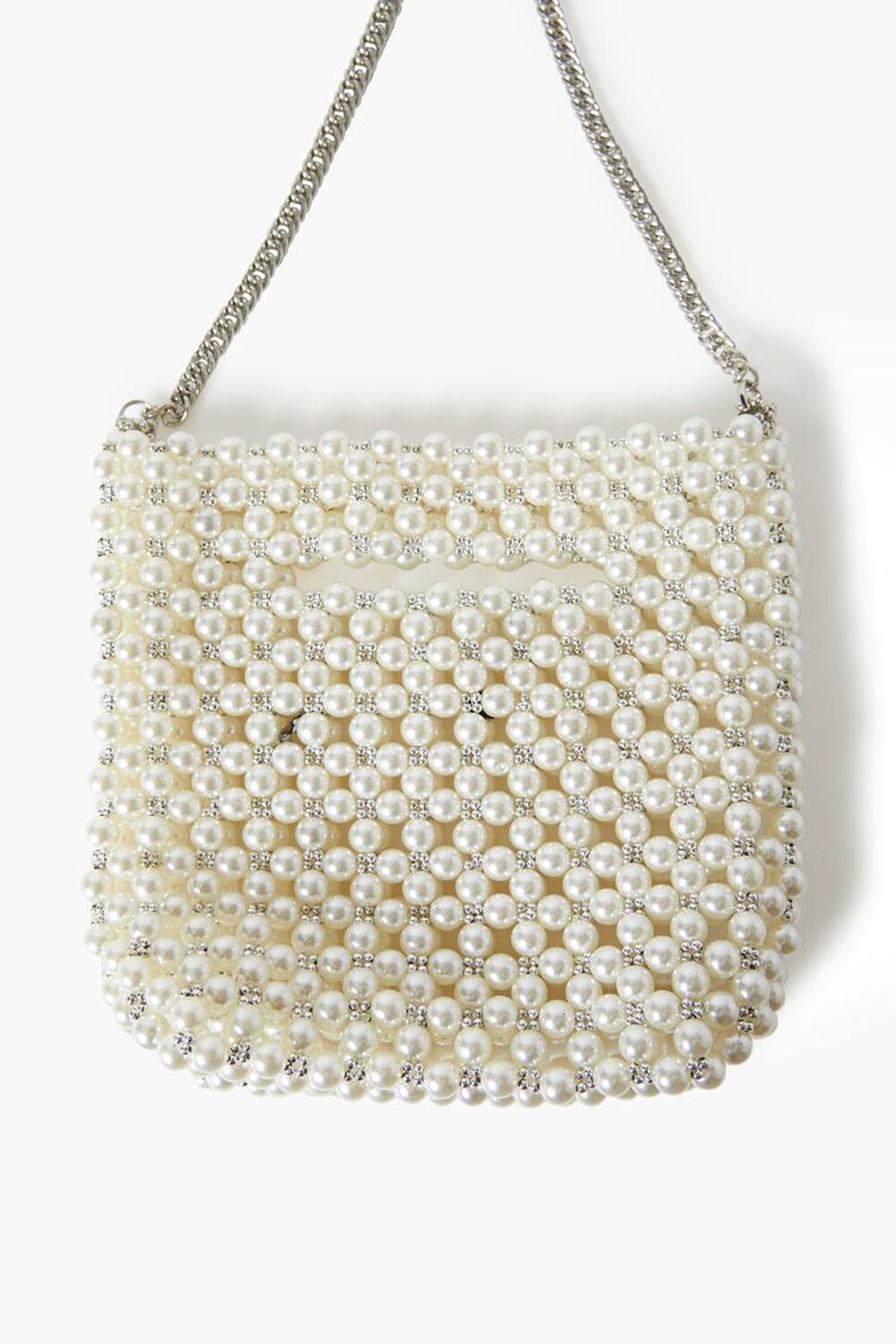 New Zara Beaded Bucket Pearl Bag With Cord Shoulder Strap