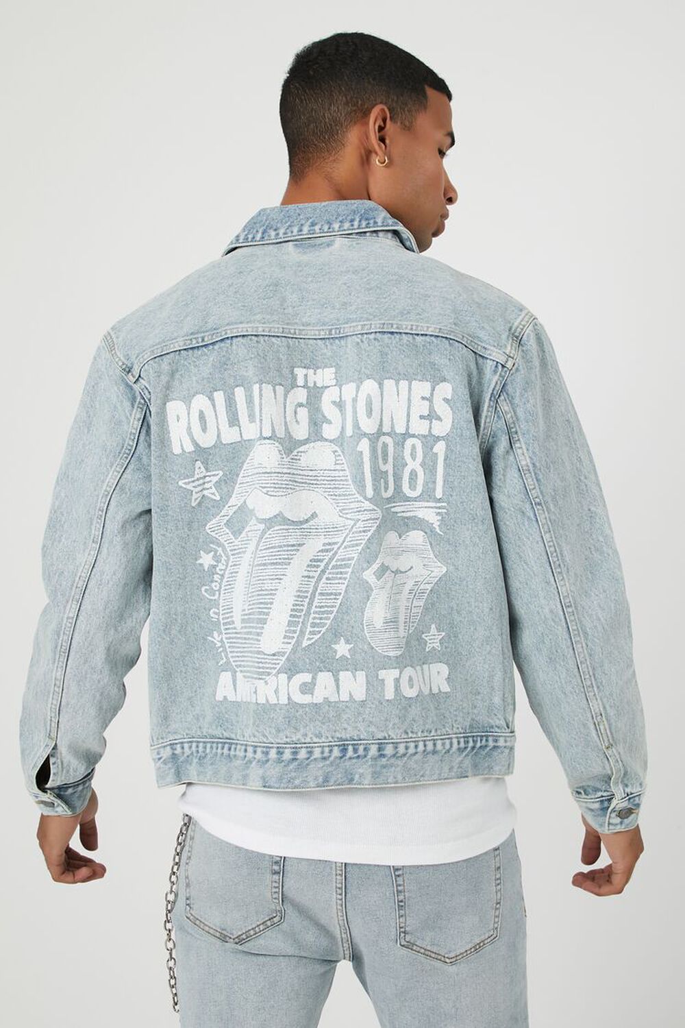 Lucky Brand Rolling Stones Denim Trucker Jacket