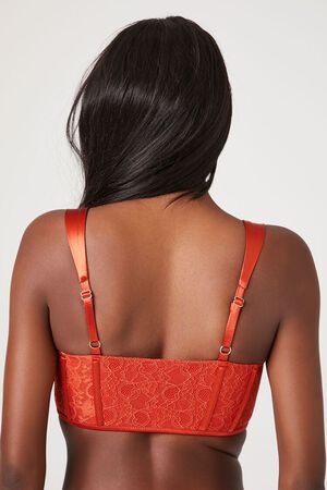 Forever 21 Women's Lace V-Back Bralette in Burgundy Small - ShopStyle Bras