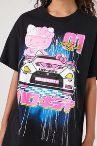 Hello Kitty And Friends Tokyo Speed Lineup Girls T-Shirt - BLACK