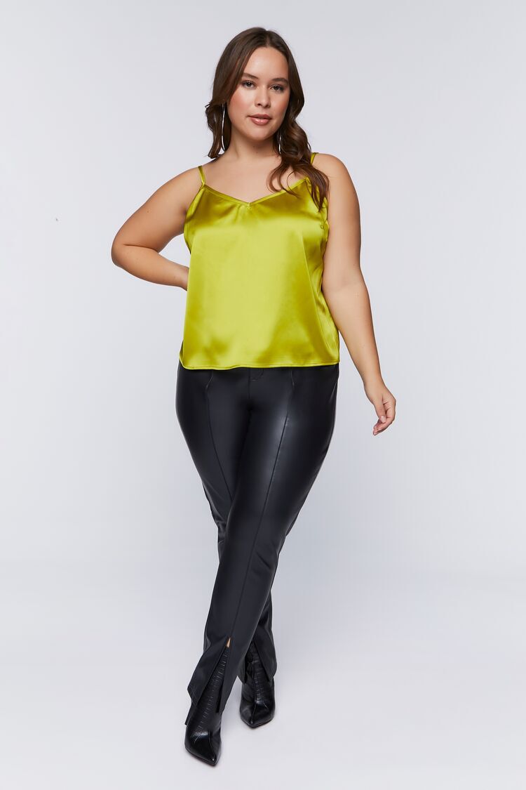 Plus Size Satin V-Neck Cami