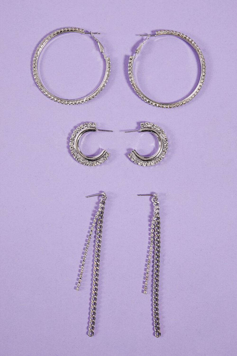 Fashion Cross Curved Drop Hook Earrings for Women Rhinestone
