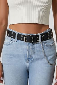 Forever 21 Women's Layered Wallet Chain Belt in Black/Gold, S/M | F21