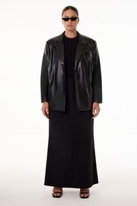 BLACK Plus Size Barneys New York Faux Leather Jacket, image 4