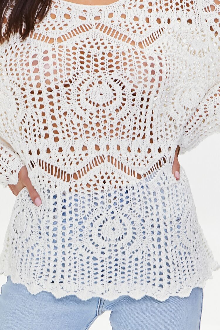 激安直営店 Na KEENANDINTENSE crochet knit white ニット/セーター
