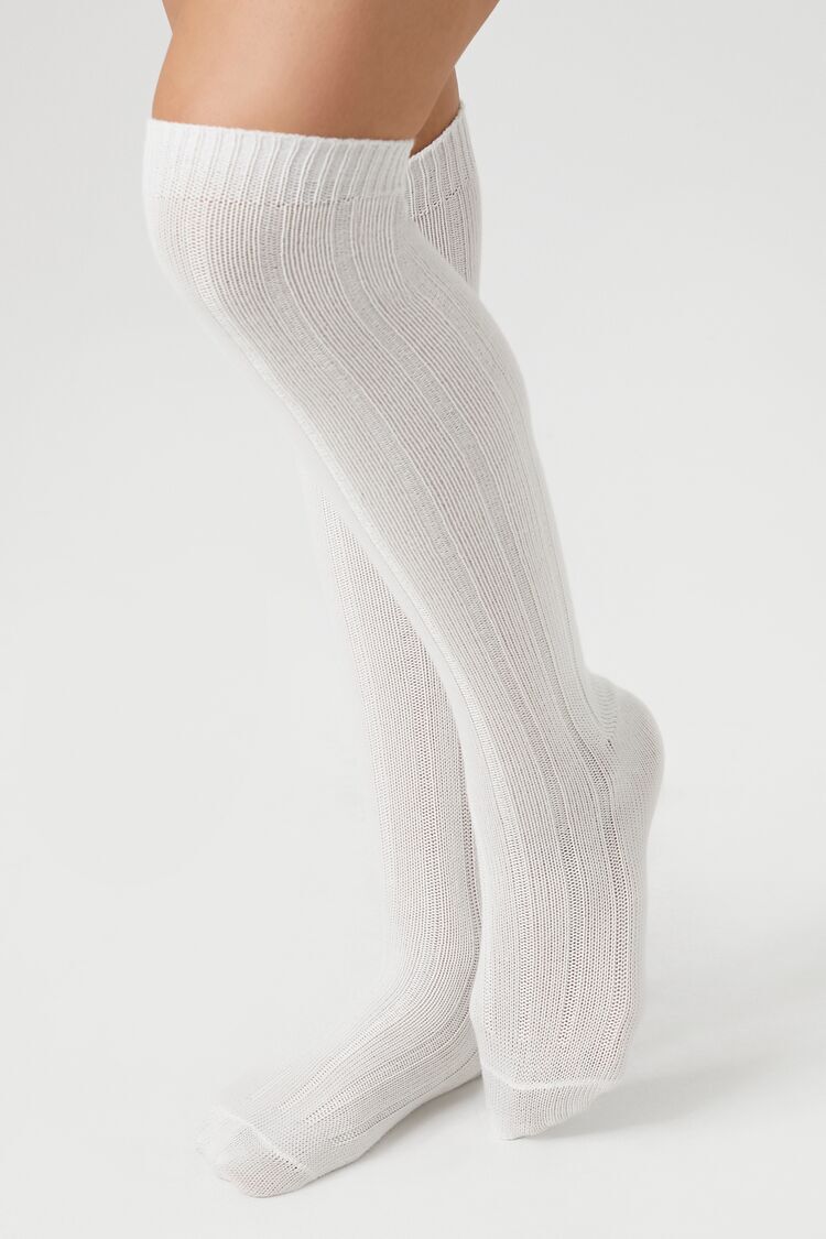 Ribbed Knit Knee-High Socks