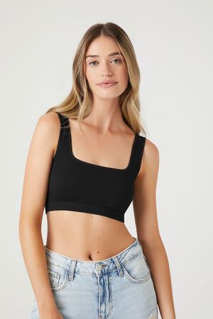 Buy FOREVER 21 Women Black Solid Faux Leather Bralette Top - Tops for Women  1586245