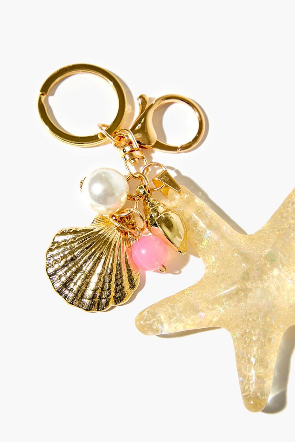 Faux Pearl & Seashell Keychain, image 2