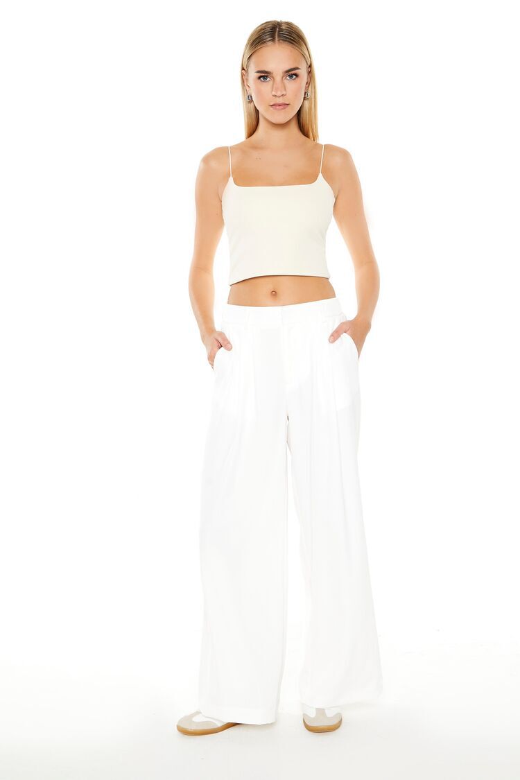 white linen pants forever 21 size small worn and... - Depop