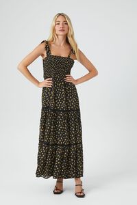 BLACK/MULTI Floral Print Maxi Dress, image 4