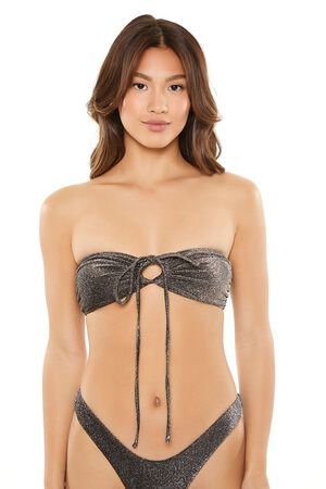 Sexy Forever 21 Glitter Lace Bra Bandeau Top XL