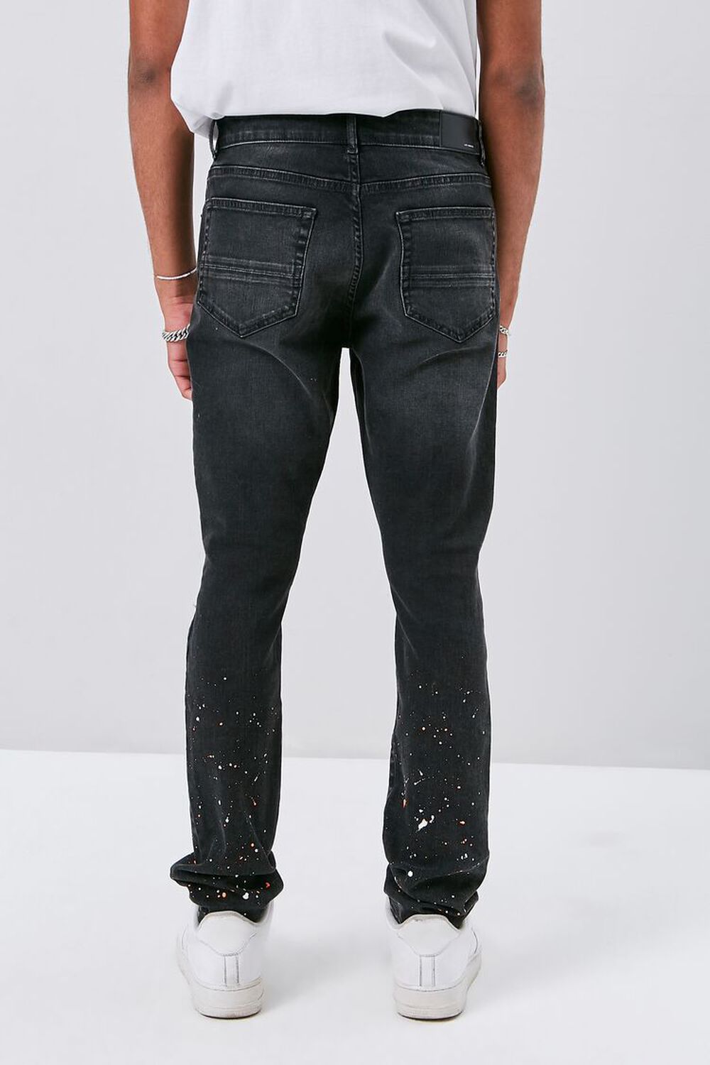 Paint Splatter Distressed Jeans