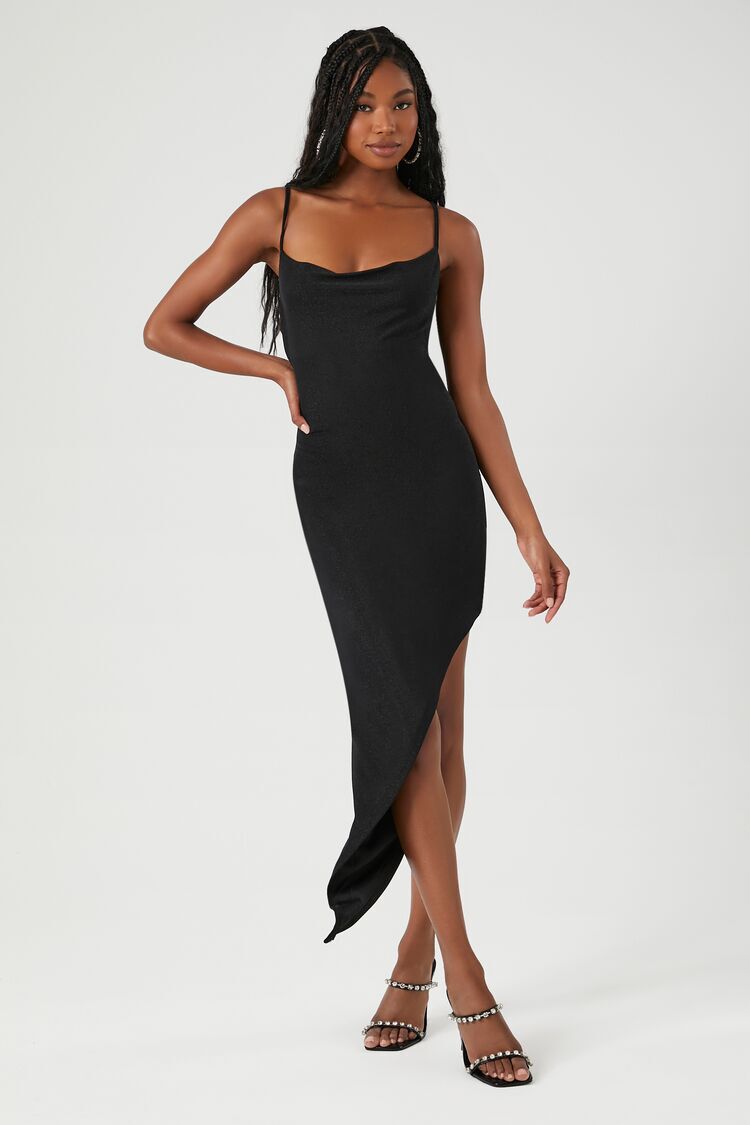 Black Knit Asymmetrical Dress | Forever 21