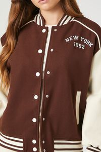 BROWN/MULTI New York Varsity Letterman Jacket, image 5