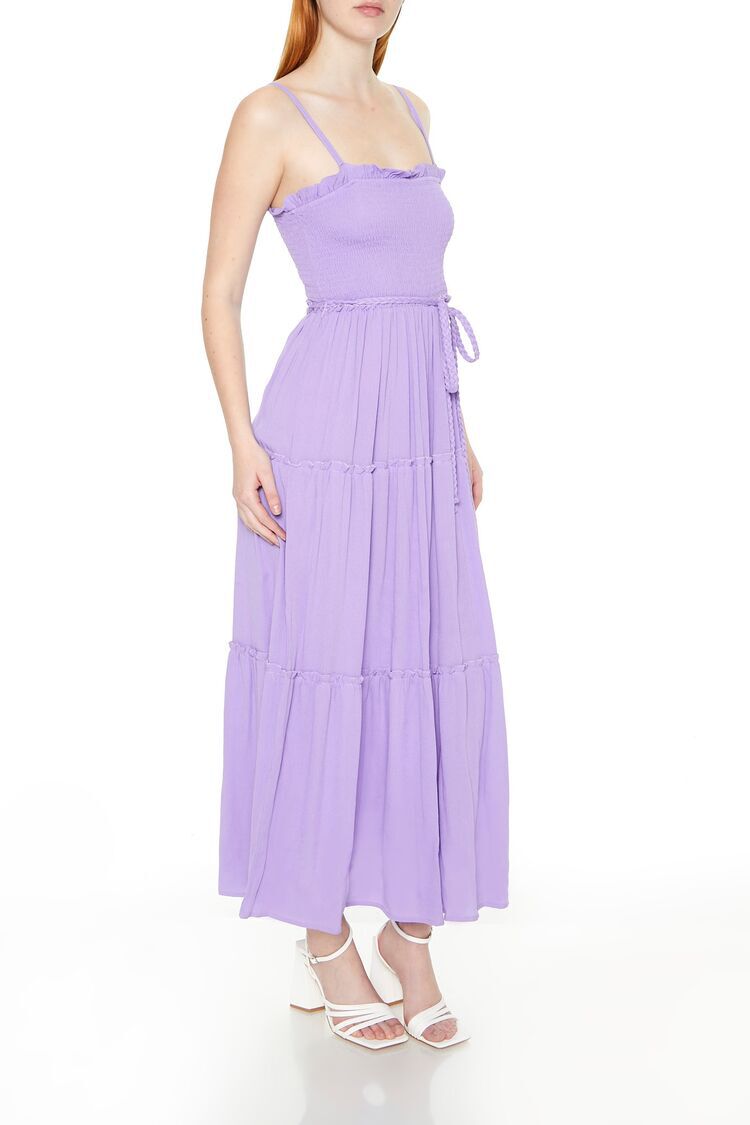 Tiered Tie-Front Cami Maxi Dress