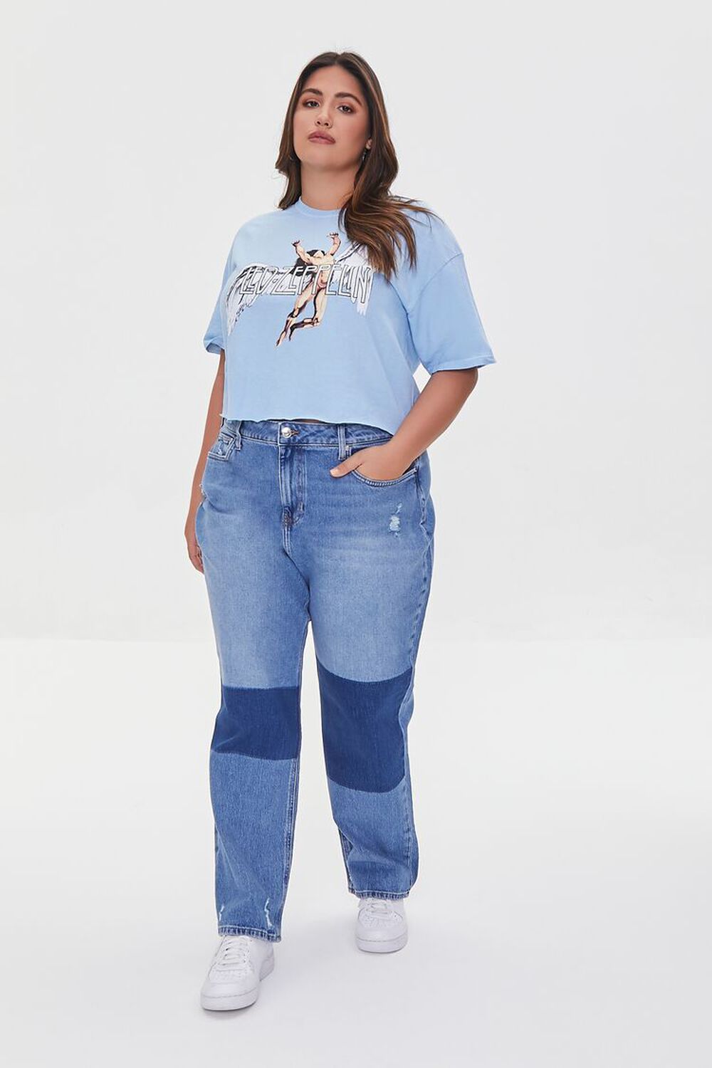 Plus Size Led Zeppelin Cropped Tee