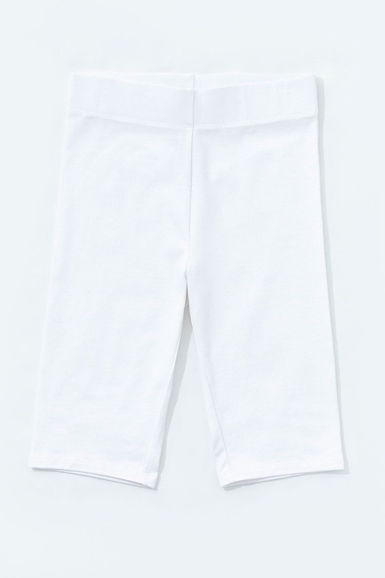 white short biker shorts