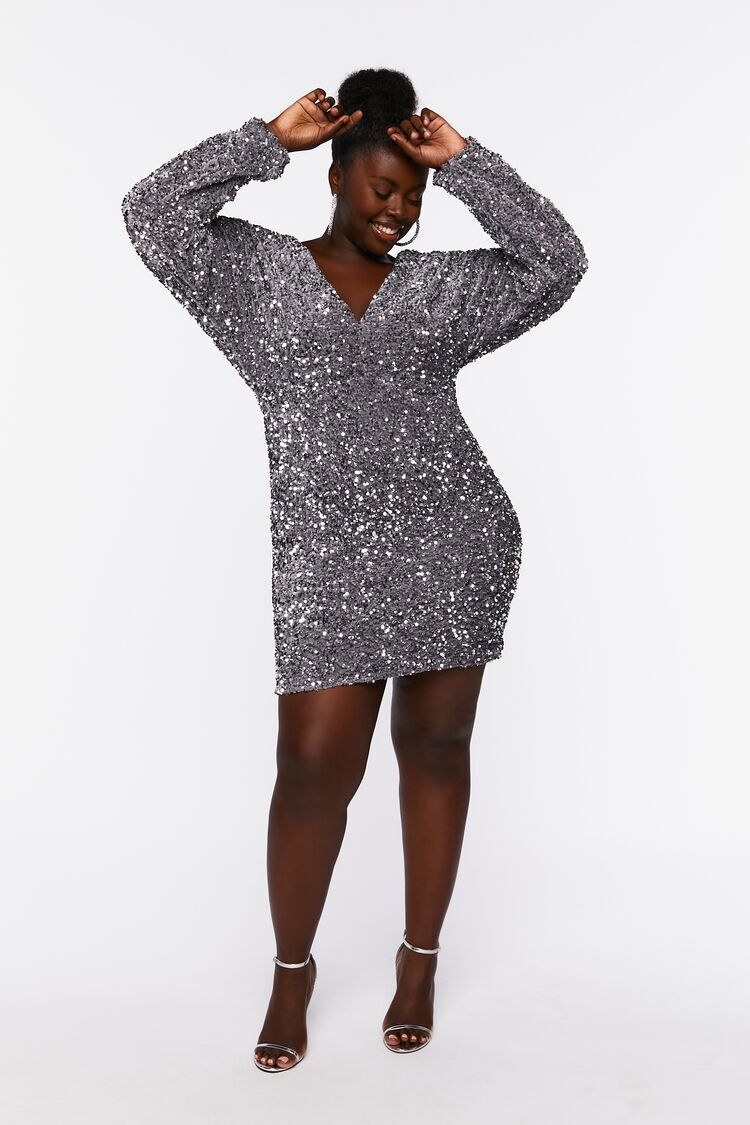Women's Plus Sequin Dress & Blazer Set | Boohoo UK