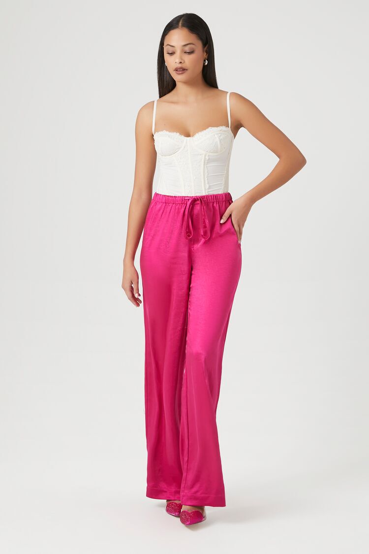 Hot Pink Satin Trouser – Pineapple Lain Boutique