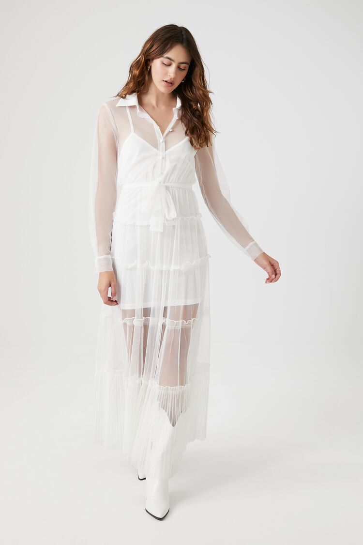 Sheer Tiered Maxi Dress