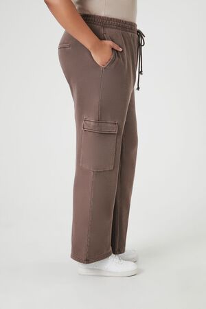 Brown High Rise Cargo Pants