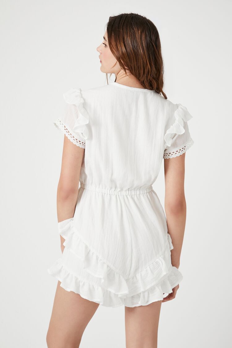 Forever 21 White Ruffle Dress