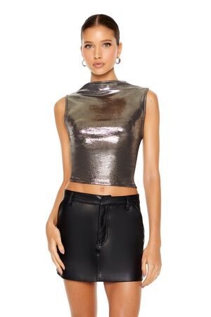 Buy FOREVER 21 Metallic Cropped Tube Top 2024 Online