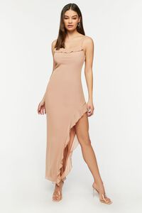 SAND Asymmetrical Ruffle-Trim Maxi Dress, image 7