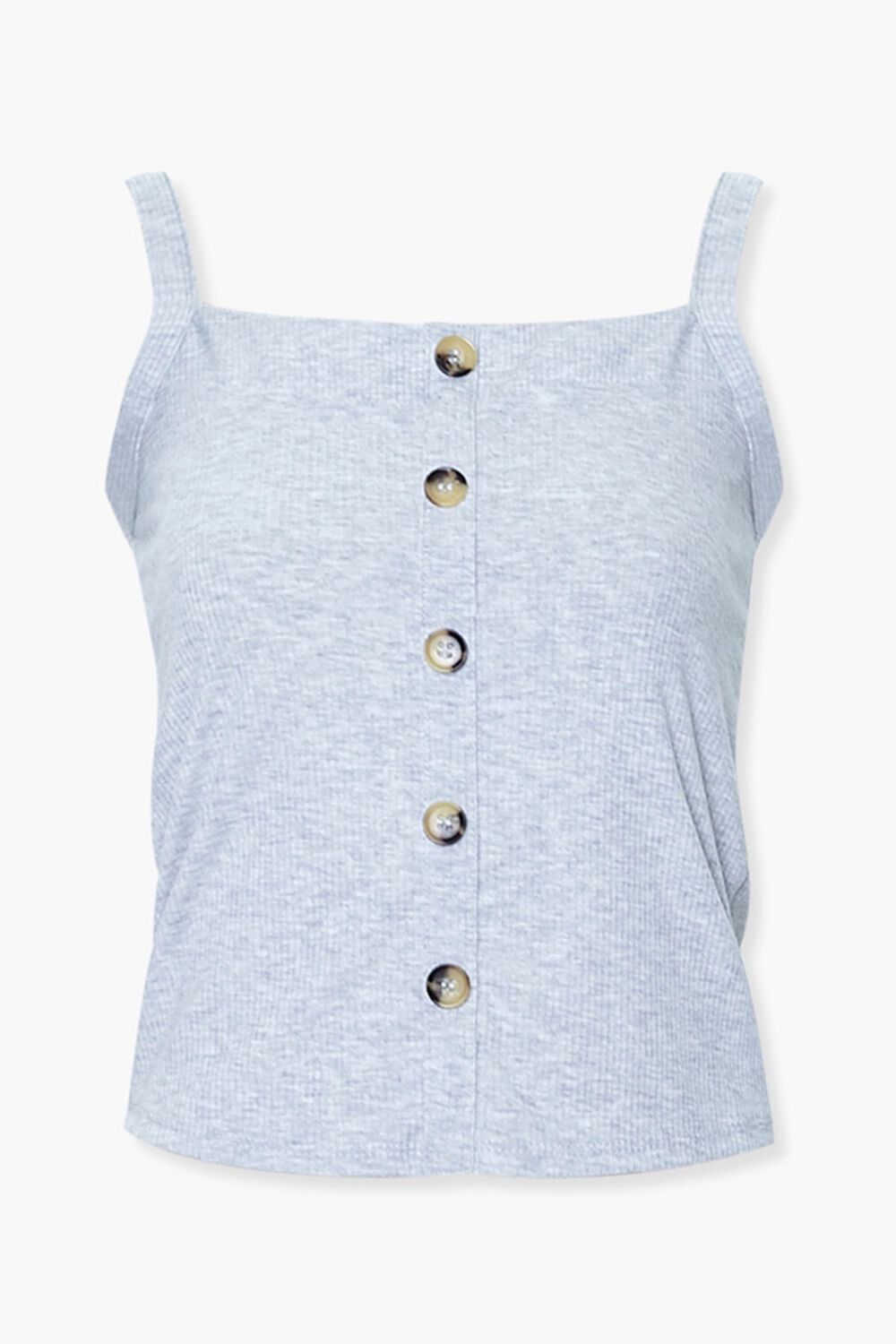 Ribbed Button-Front Cami