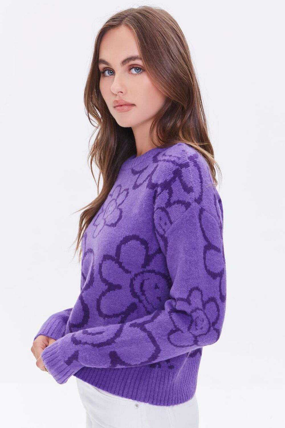 Esmara Women's Crew Neck Sweater Happy Purple Pullover Size Small 4/6