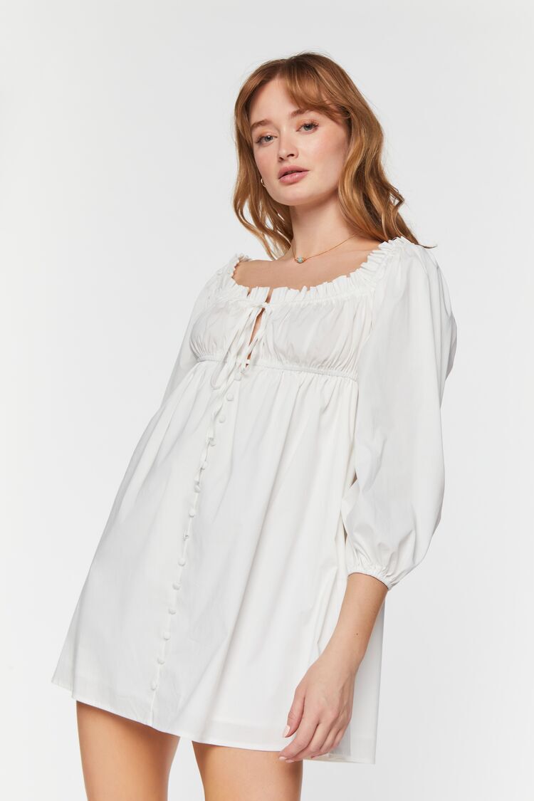 Forever 21 White Ruffle Dress