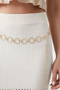 GOLD Hammered Hoop Chain Belt, image 2