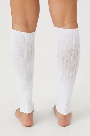 Forever 21 Women's Striped Over-The-Knee Socks in White/Black | Concert & Festival Clothes | Back to School Essentials | F21