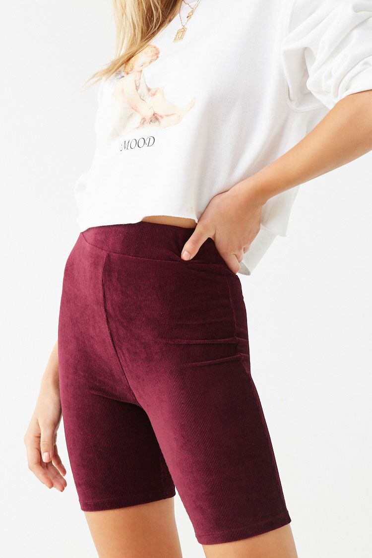 velvet biker shorts