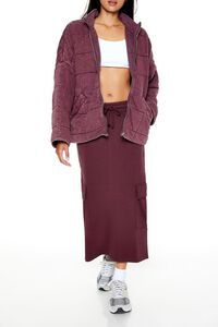 WINE Quilted Zip-Up Jacket, image 2