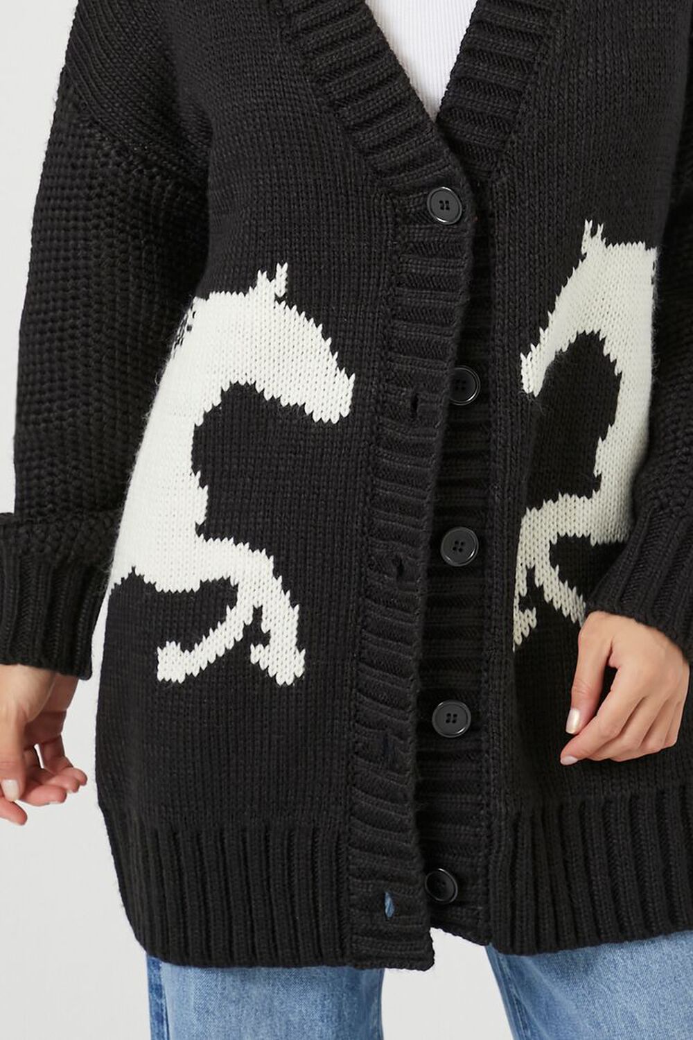 Geo Print Duster Cardigan Sweater