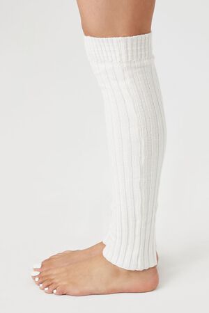 Forever 21 Women's Striped Over-The-Knee Socks in White/Black | Concert & Festival Clothes | Back to School Essentials | F21