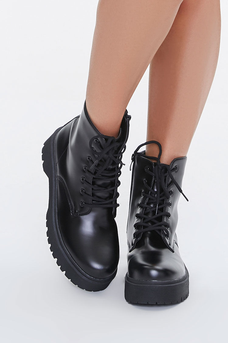 women's lug sole combat boots